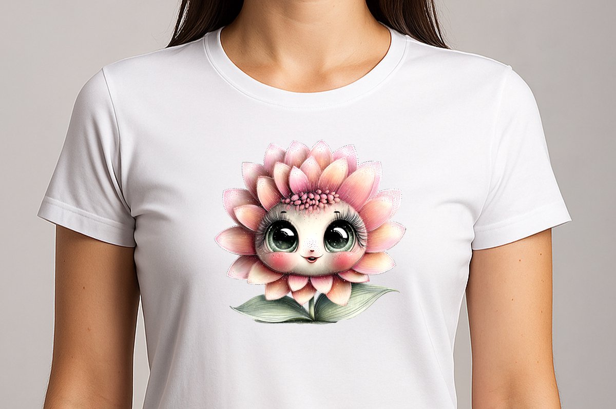 Dutch Flower Baby - T Shirt - cute - kawaii - Gift - Cadeau - schattig - schattigdesign - liefdesign - pastelkunst