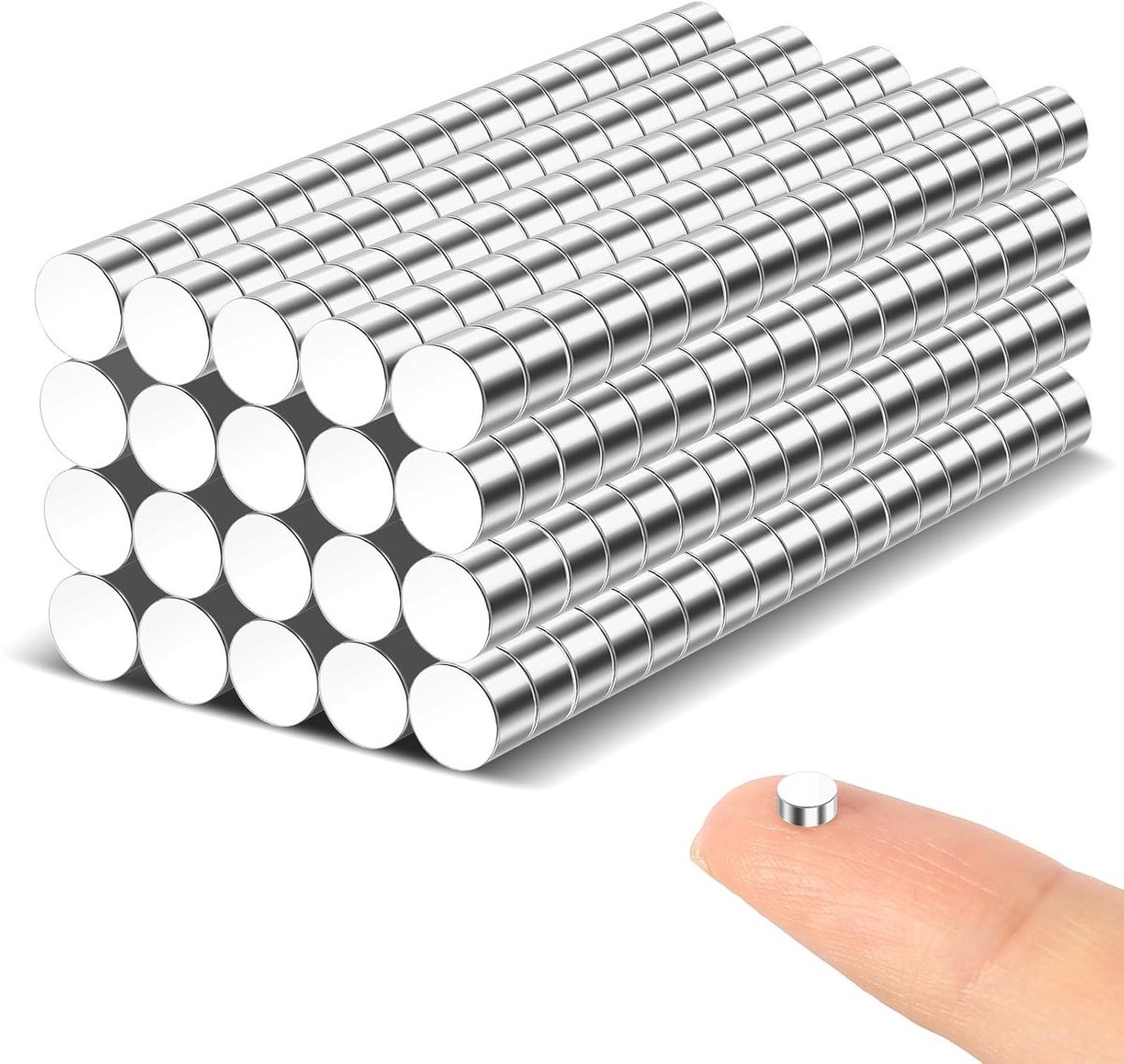 Mini Neodymium Magneten 3 x 2mm, Sterk en Rond, 360 Stuks voor Magnetische Borden, Knutselen en Koelkastgebruik