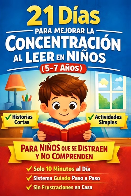 21 días para mejorar la concentración al leer en niños (5 ... - cover
