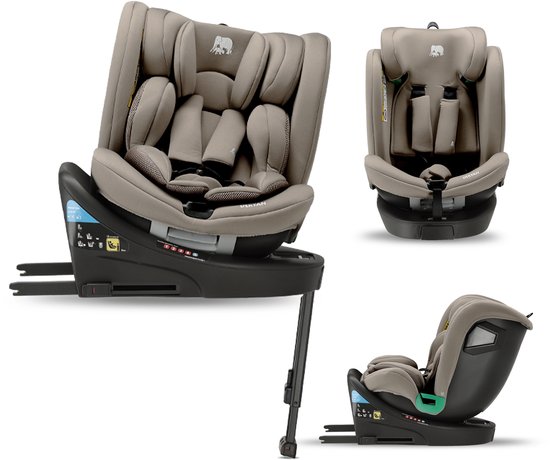 Deryan Chase Luxe i-Size Autostoeltje - 0-36kg - Isofix - steunpoot - 360° draaibaar - Truffle Sand