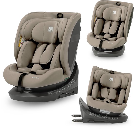 Deryan Cassie Luxe I-size Autostoel - Groep 0-1-2-3 - Isofix - 360° draaibaar - Truffle Sand