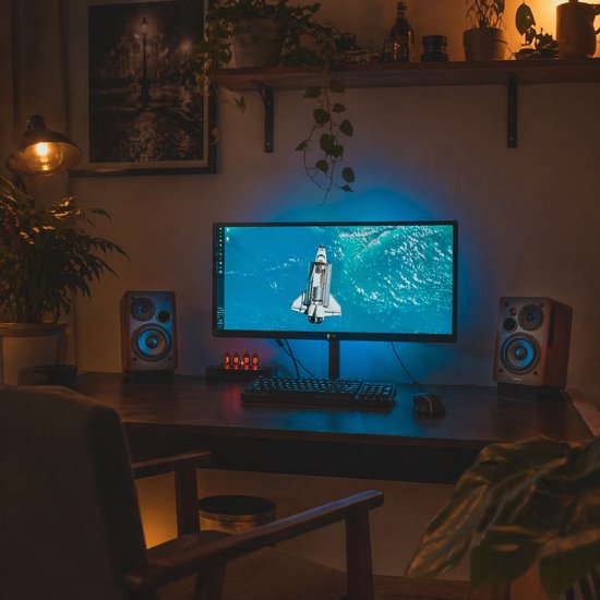 Alvora speaker standaard geschikt voor Edifier R1280T - Schuine bureau speakerverhoger - Zwart — afbeelding 3