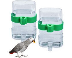 Automatische Voeder- en Waterdispenser voor Vogels - Drinkfontein voor Papegaaien, Parkieten en Andere Vogels - Accessoire voor Vogelkooien