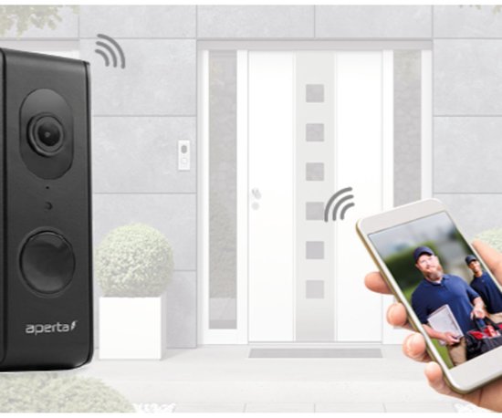 Aperta draadloze video deurbel, Wi-Fi deurbel met camera en app, kleur zwart, APWIFIDSBLK2 van Aperta — afbeelding 4