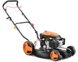 FUXTEC Benzine grasmaaier FX-RM51SA96 Professionele mulchmaaier met 51 cm en zelfaandrijving, krachtige 196 cc motor, mulchen.