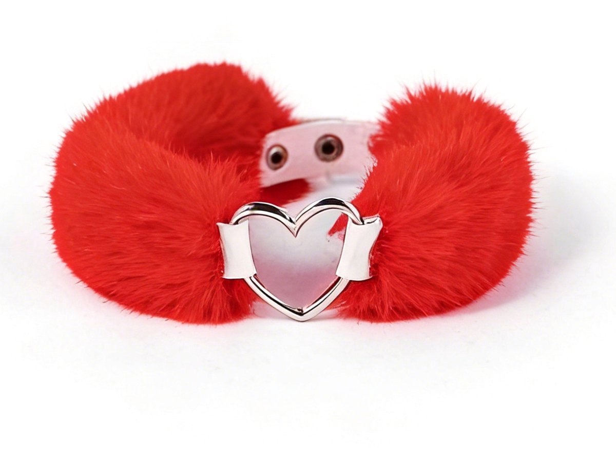 Smart Moves - Love Collar - Kunstbont - Hartvormige Ring - Rood