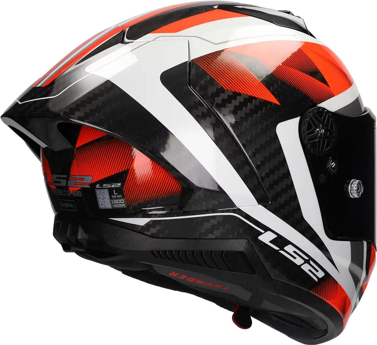 LS2 FF805 Thunder GP Aero Raute Wit Rood 06 Integraalhelm - Helm