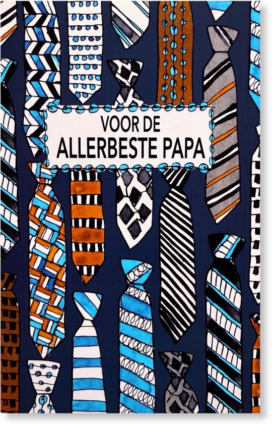 Carte de vœux Fête des Pères - Carte Fête des Pères - Le meilleur des Papas - 12x17cm - carte pliée avec enveloppe colorée