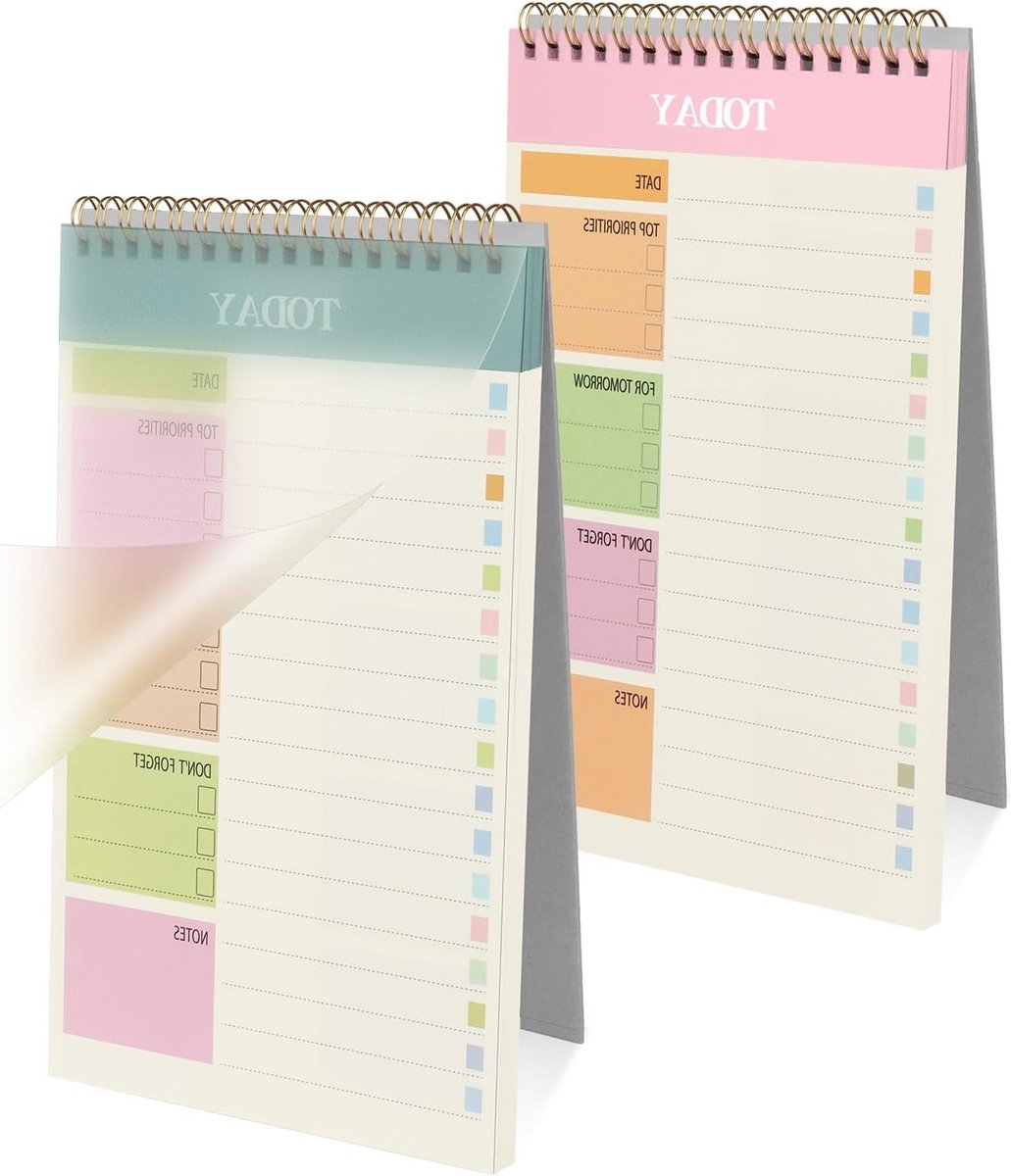 2-delige A5 Weekplanner met 52 Scheuren voor Dagelijkse Taken, Ongeplande Agenda en To-Do Lijst Pad
