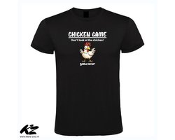 Chicken Game - Kids T-Shirt - 152 (12/13 jaar) - Zwart