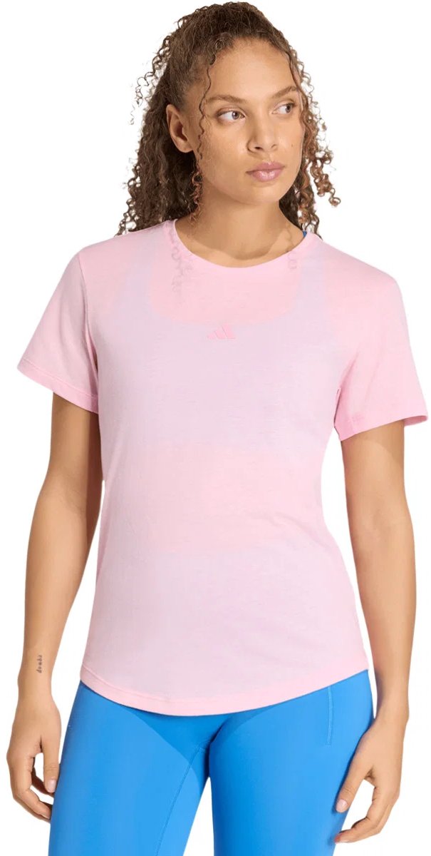 Adidas T-Shirt Motion Ess Tee Dames Roze