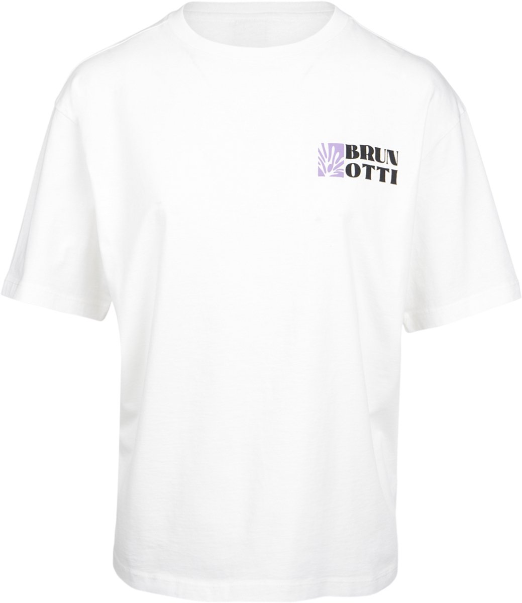 Brunotti Zelday T-Shirt Snow Dames 100% Katoen Relaxed feed M Wit