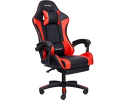 RACINGX - Gamestoel Met Voetsteun- Gaming stoel - Game stoel - Gaming Chair - Verstelbaar - - Max Gewicht 150 kg - Zwart/Rood