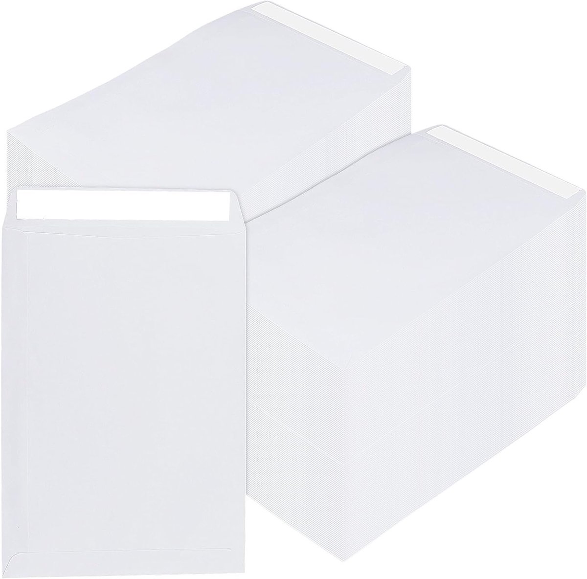 Zelfsluitende enveloppen C5/A5-formaat, 178 x 254 mm, wit, 400 stuks, 80 g/m², ideaal voor verzending en archivering
