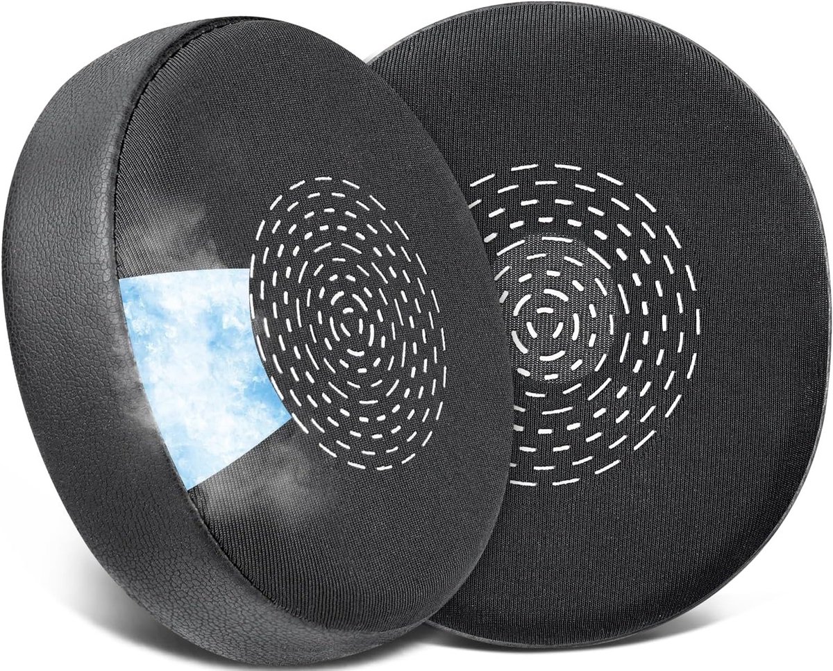 Vervangende Cooling Gel Oorkussens voor Jabra Evolve2 75 - Comfortabele Gel Pads, Geluidsisolatie en Zacht IJszijde Stof - Zwart