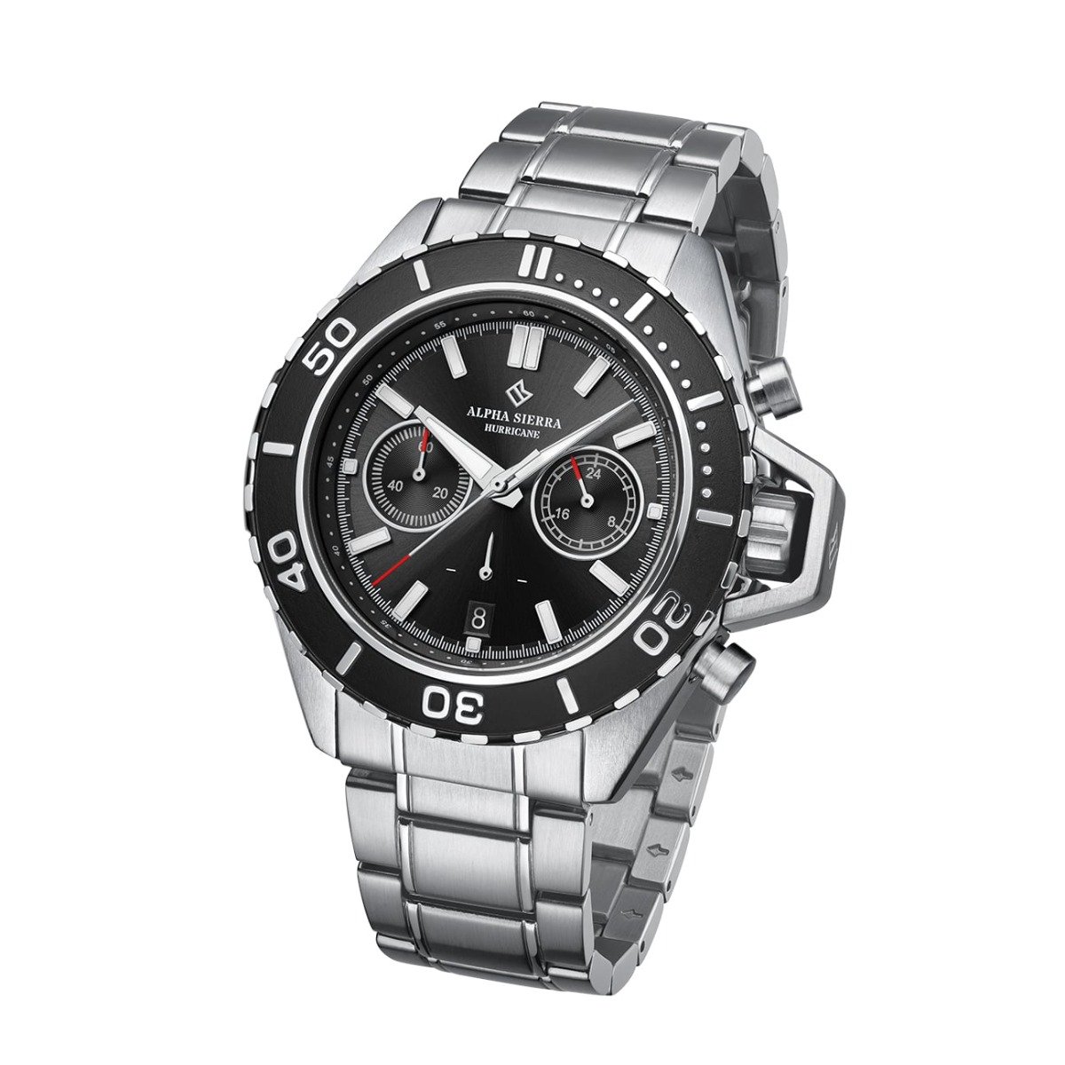 Alpha Sierra - Heren Horloge Hurricane - Zilver