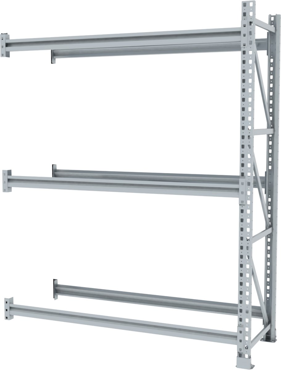 Povag Bandenstelling aanbouwmodel - 3 legniveaus - 200x164x60 cm - Gegalvaniseerd staal - 600 kg per legniveau - Stellingrek voor autobanden