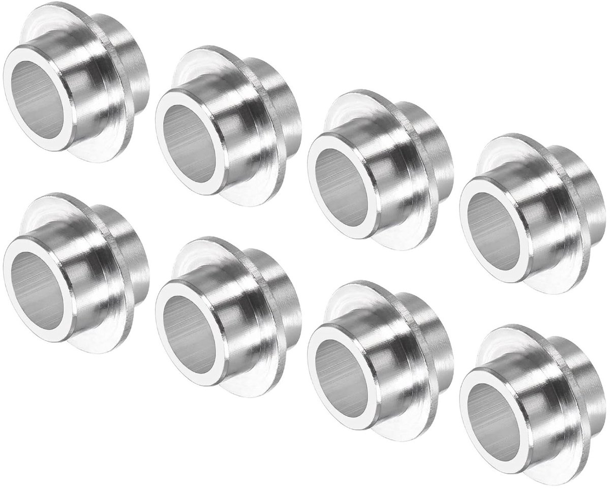 Inline as bushings en spacers 8-pack aluminium lagers voor skatewielen geschikt voor rollers en skateboarden