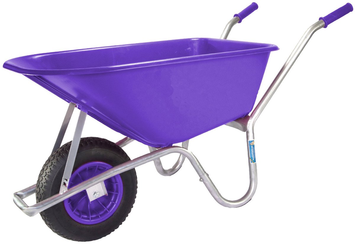 Kruiwagen 100 L 250 kg Kruiwagen Kruiwagen Schokbestendige bak Versterkt frame Beschermbeugel