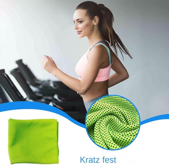 Koeldoeken Set - Sportdoeken Outdoor - Intense Activiteiten - Directe Koeling Absorberend - Zie Beschrijving - Fluorescerend Groen — afbeelding 4
