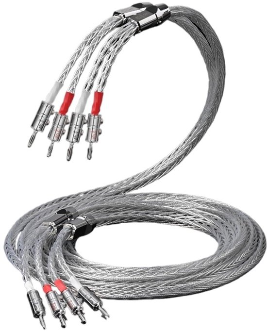Luidsprekerkabels - HiFi Kabels - Muziek Systeem - Verzilverd OCC - 15 m - Zilver — afbeelding 3