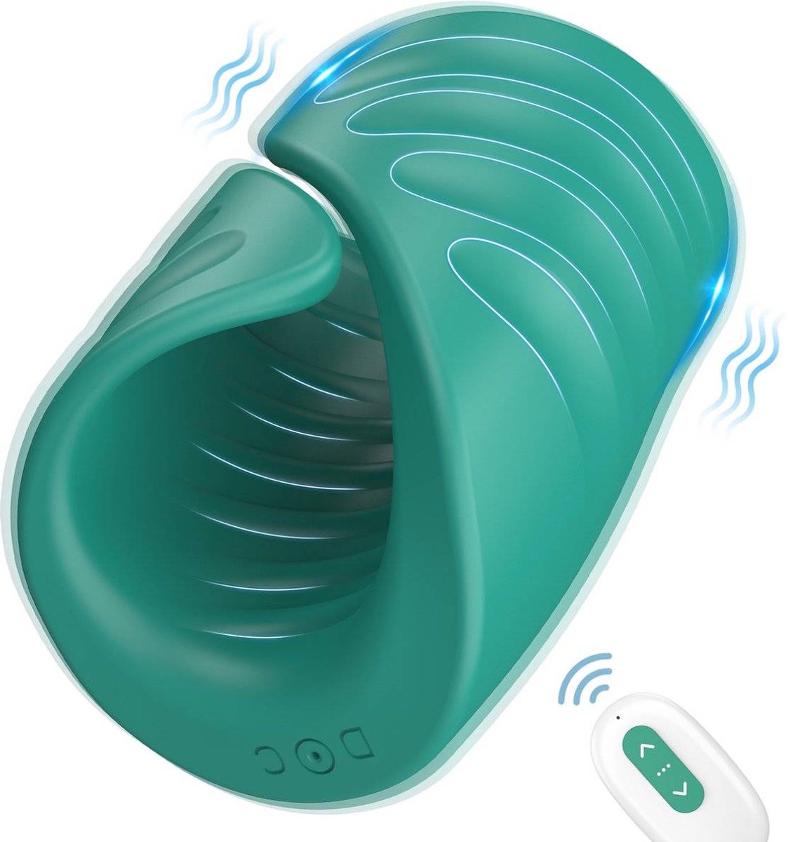 IntiMate® PleasureVibe- Luxe Penis Trainer - Krachtige Vibratie voor Intense Stimulatie - Geribbelde Tunnel voor Extra Sensatie - Geschikt voor Alle Maten - IPX7 Waterdicht - Perfect voor Uithoudingsvermogen Training