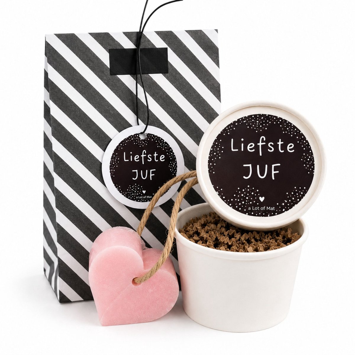Juf Cadeau Einde Schooljaar - Zeephart Cadeaupotje - Liefste Juf - a Lot of Mat