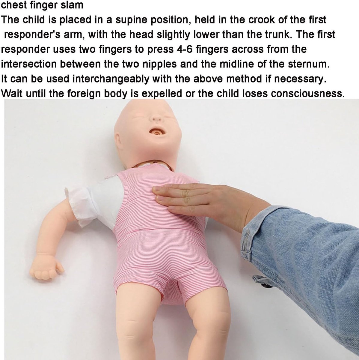 Eerstehulpmodel Baby - Reanimatiepop Baby - EHBO Training - Simuleert Luchtweg - 55 cm - Multicolor — cadeau in Cadeau-ideeën - foto 4