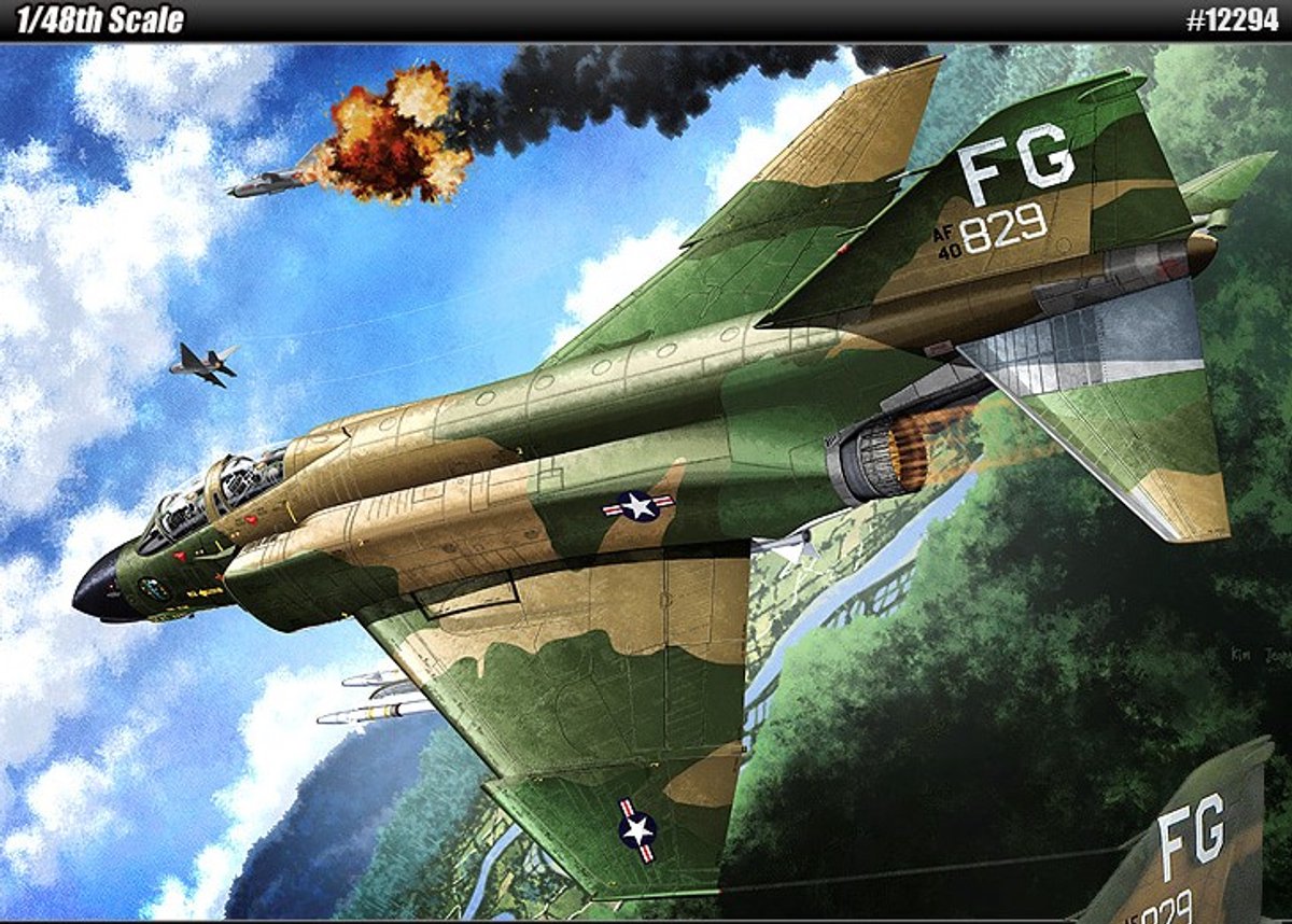 Academy Modelbouwpakket Militaire voertuigen - 12294 McDonnell Douglas F-4C Phantom II Vietnam War - Amerikaanse Straaljager Plastic - 1:48 - Modelbouw