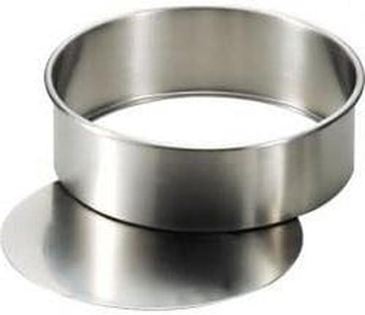 Taartvorm Rond - Bakvorm Patissiere - Verjaardag Vieren - Ovenbestendig Vaatwasserbestendig - 20 cm - Zilver