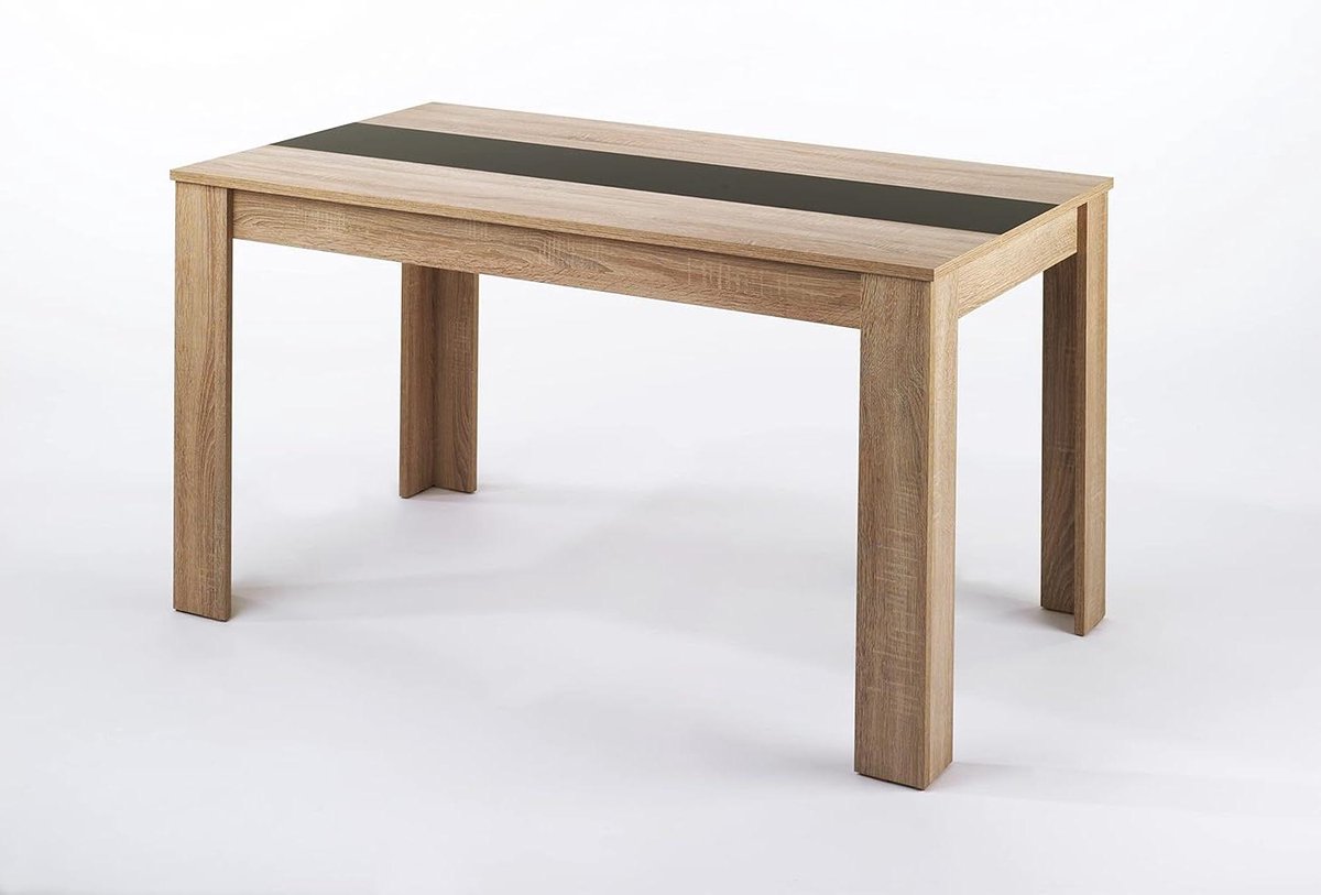Eettafel Hout - Keukentafel Modern - Gezellig Tafelen - Omkeerbare Inlegplaat - 160 x 90 cm - Bruin