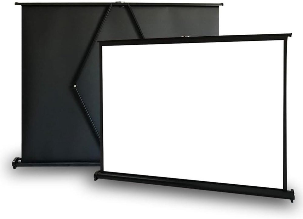 Projectiescherm - Mobiel Scherm - Films Kijken - Intrekbaar Ontwerp - 50 Inch 4:3 - Zwart