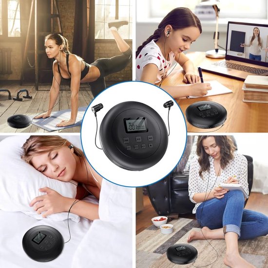 KAD® Draagbare CD Speler - Portable Audio Systeem met Speakers - Compacte Boombox voor Keuken & Slaapkamer - Zwart - 22cm x 18cm x 5cm van kad — afbeelding 4
