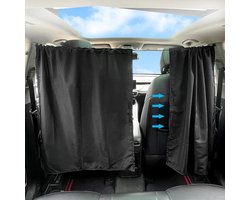 Auto Zonnescherm - Zonnescherm Auto Achterruit - Universele Zonnescherm Zonnewering - Zonwering - Afneembaar - 90x90 cm - 2 Stuks