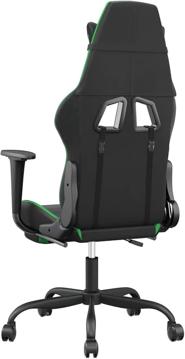 Gaming Stoel - Comfort Stoel - Ontspannen Zitten - Met Massage Functie - 52.5 x 50 cm - Zwart Groen — afbeelding 5