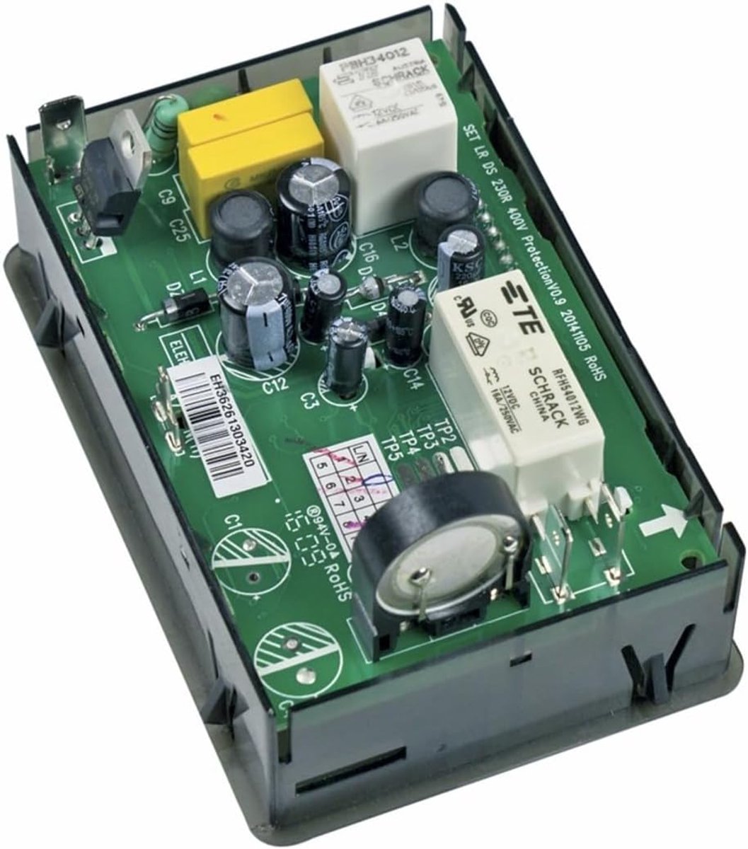 Programmakeuzeschakelaar met display - Functieschakelaar fornuis - Kookplaat bedienen - Digitale aanraakbeheersing - 53x71x106 mm - Wit