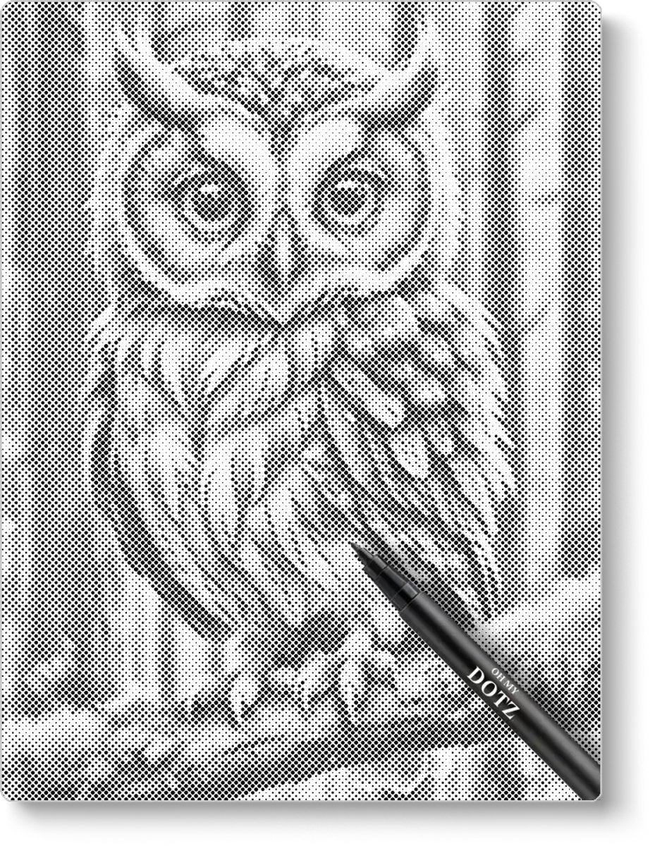 Uil Op Tak 2 | Dot painting | 50x60cm Meest gekozen | Dot painting | Oh My Dotz | Dots stippen | Diamond painting & Schilderen op nummer alternatief | Happy hobby