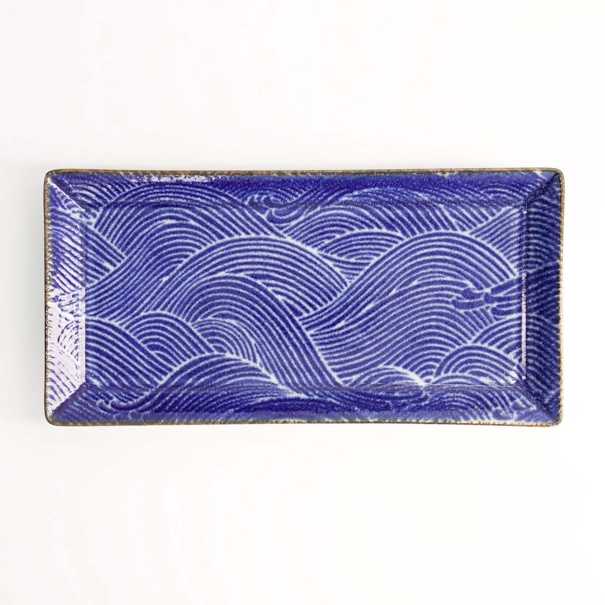 Tokyo Design Studio Seigaiha Blue Sushi Bord 23 x 11,5 cm