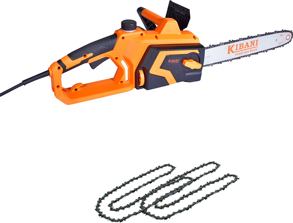 Bol.com Kibani Kettingzaag Elektrisch – 1800W - Extra Ketting - Zwaardlengte 40 cm - Zaagt tot Ø40.5 cm aanbieding