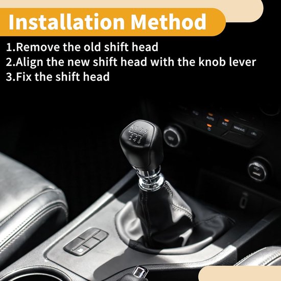 Versnellingspook met Cover - Schakelknop Auto - Auto Interieur Upgraden - Ergonomisch Ontwerp - 5 Snelheden - Zwart Rood — afbeelding 5
