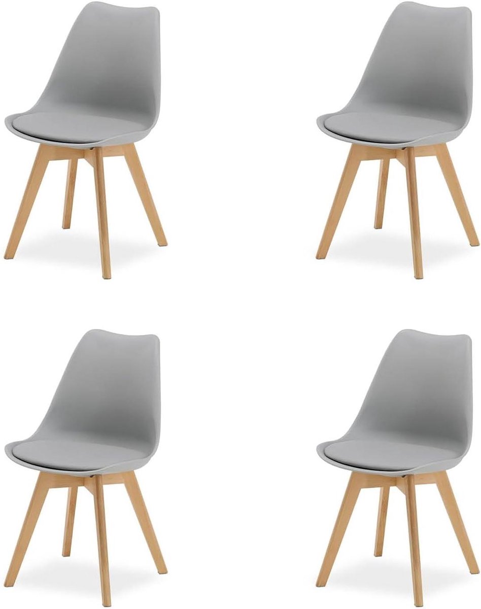 Eetkamerstoelen Set - Keukenstoelen Set - Gezellig Tafelen - Scandinavisch Design - 4 Stuk