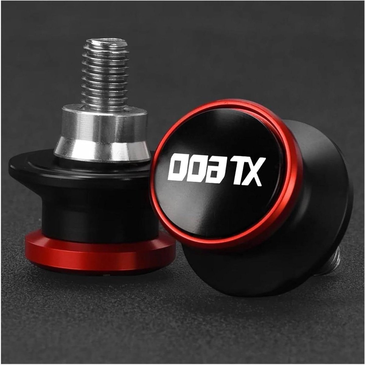 Motorfiets Swingarm Bobbins - Standaard Schroeven Paddock Bobbins - Motorfiets Reparatie - CNC-gefreesd Aluminium - 6 MM - Rood