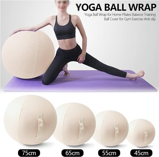 Stability Balance Ball Cover Training Ball Cover Yoga Ball Wrap for Home Pilates Gym Exercise Anti Slip Cover — afbeelding 5