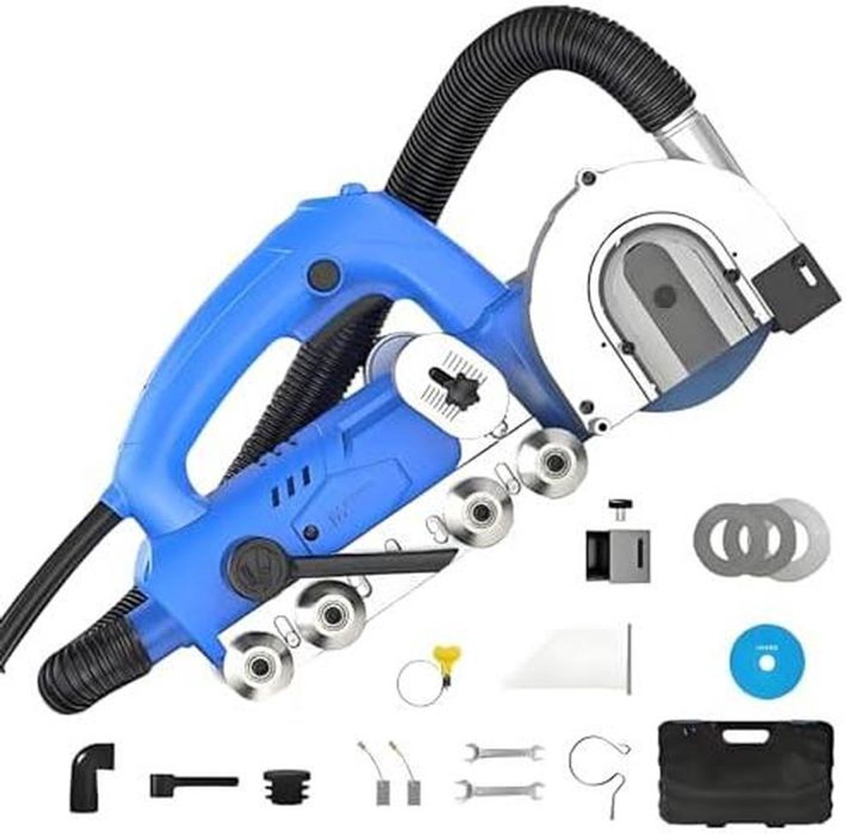 Elektrische Voegenreiniger - Tegelvoegmachine Voegopener - Voegen Reinigen - Dubbele Stofafzuiging - 1200W - Grijs