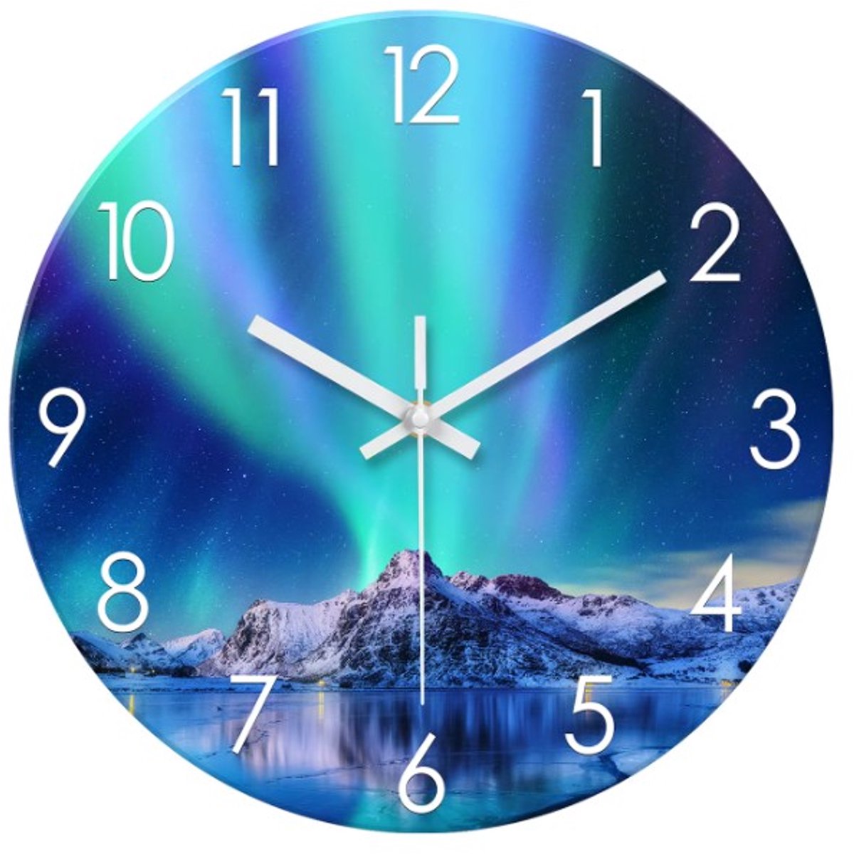 Noorderlicht Wandklok 30 cm – Gehard Glas – Stil Uurwerk – Moderne Design Klok