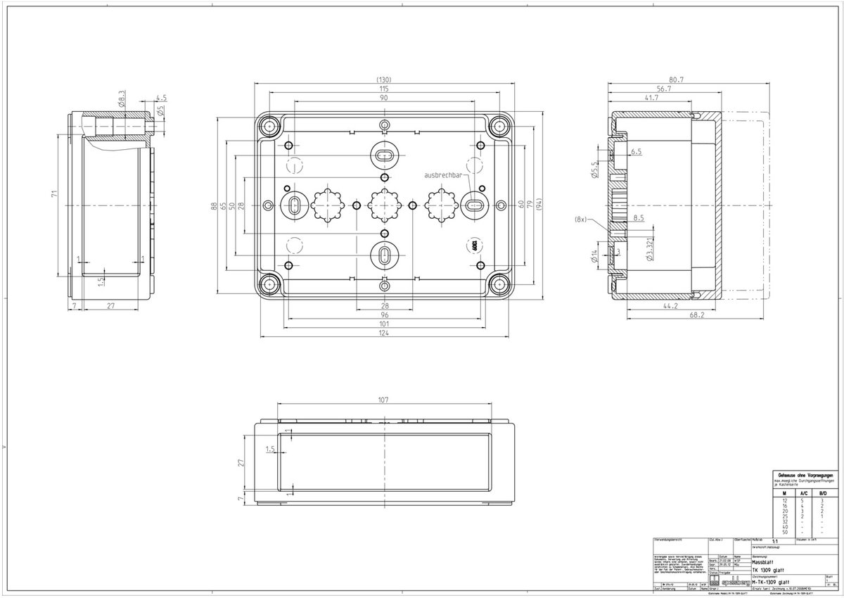 Spelsberg TK PS 1309-6 Installatiebehuizing 130 x 94 x 57 Polystereen (EPS) Grijs-wit (RAL 7035) 1 stuk(s)