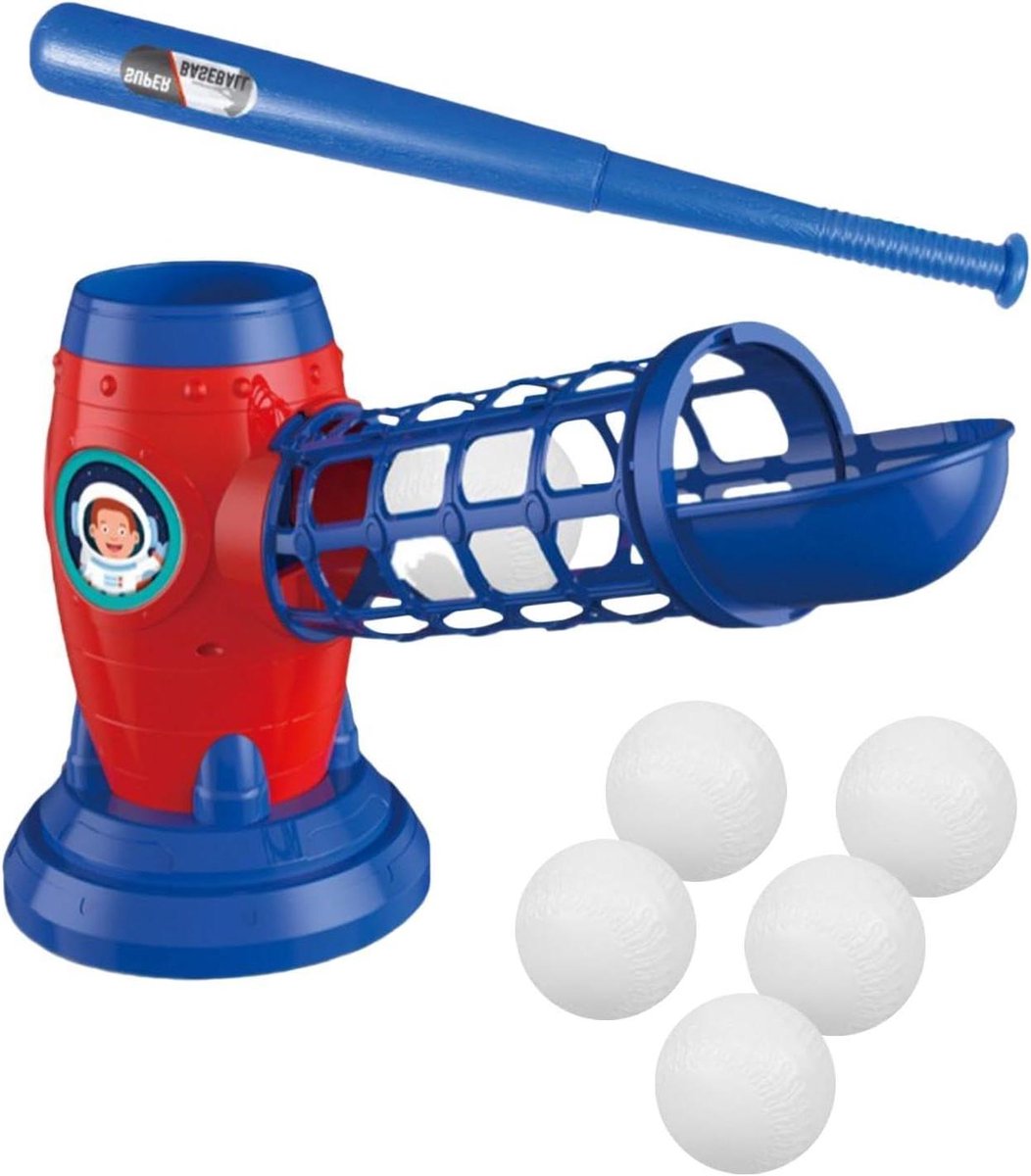 Honkbaltrainingsset Kinderen - Slagtrainer Honkbal - Slagvaardigheden Verbeteren - Uitschuifbare Bat - 60 cm - Elektrisch