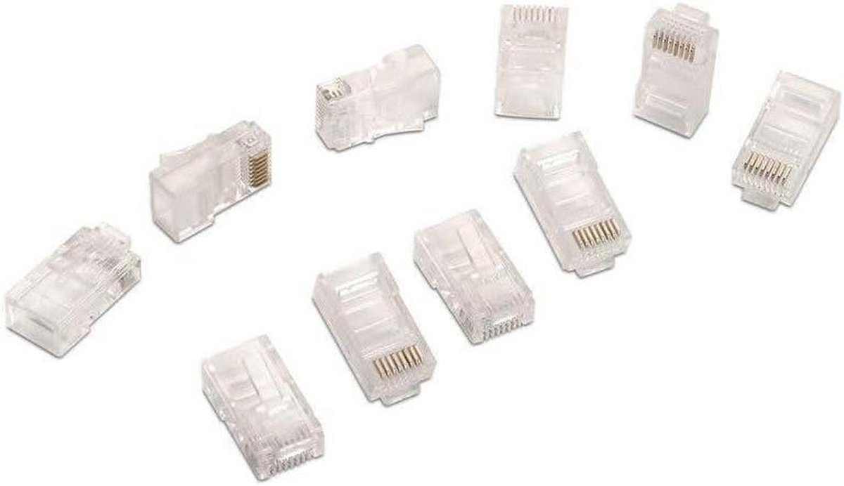 Netwerk Connectoren - Ethernet Stekkers - Data Overdracht - Hoge Snelheid - 50 Stuks - Grijs