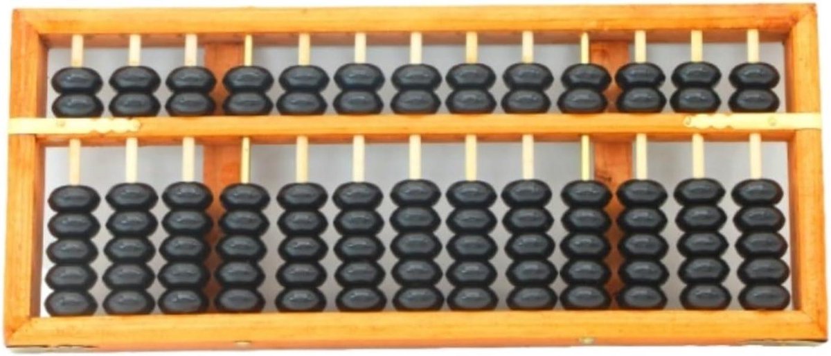 Telraam Abacus Tellen Kralenrekenkunde Telabacus Met Resetknop 13 Kolom 7 Kralenabacus Kantoorrekenhulpmiddel Boekhouding