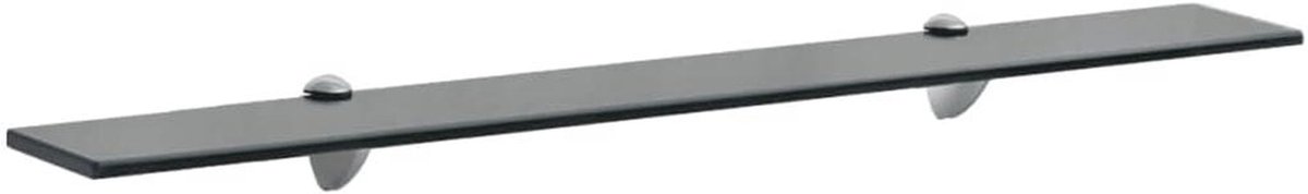Wandrek Glas - Decoratieve Plank - Ruimte Organiseren - Modern Zwevend Design - 80x20 cm - Zwart
